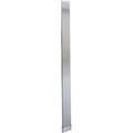 Gec ASI Global Partitions Stainless Steel Pilaster w/ Shoe - 7inW x 82inH Satin 40-92670703